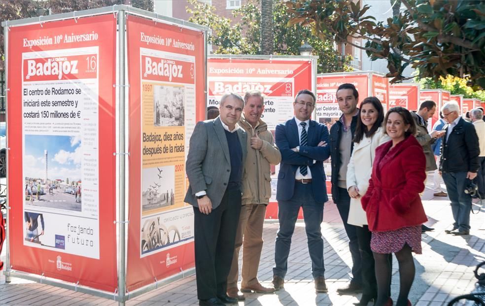 Exposición de portada del X aniversario de La Crónica de Badajoz