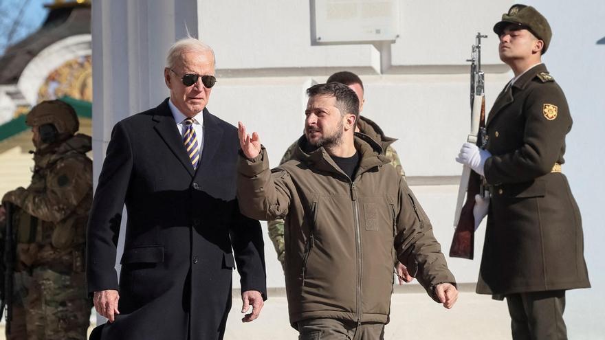 Biden y Zelenski, en Kiev.