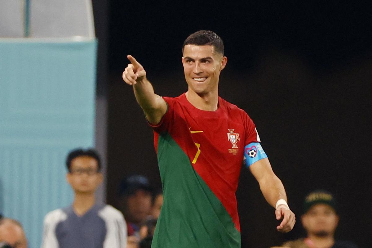 Cristiano Ronaldo celebra su gol ante Ghana.