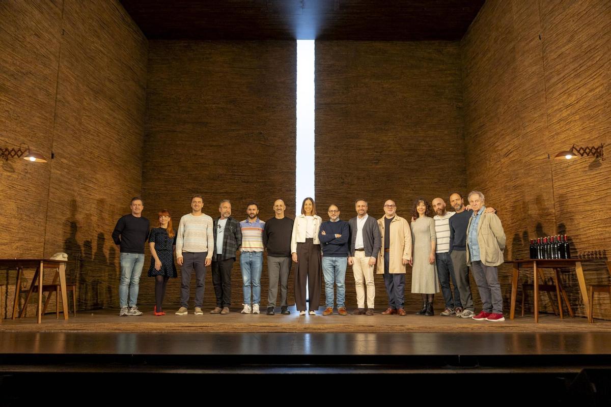 Parte del equipo de la obra y responsables del Teatre Principal de Palma.
