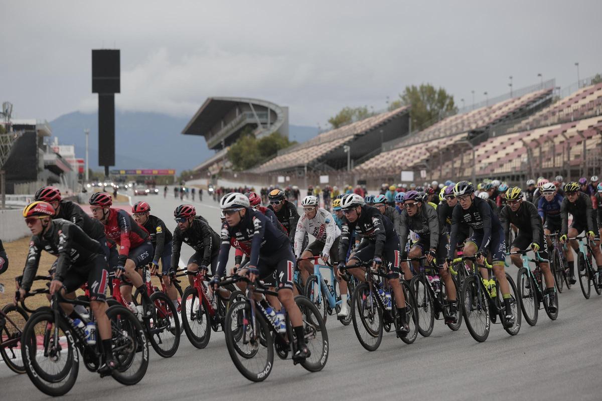 La Vuelta a su paso por el circuito de Montmeló. La Vuelta a su paso por el circuito de Montmeló.