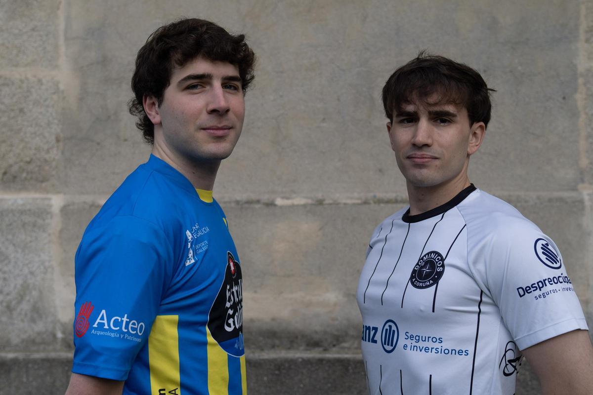 Ignacio Buruaga y Miguel López, capitanes de Compañía y Dominicos.