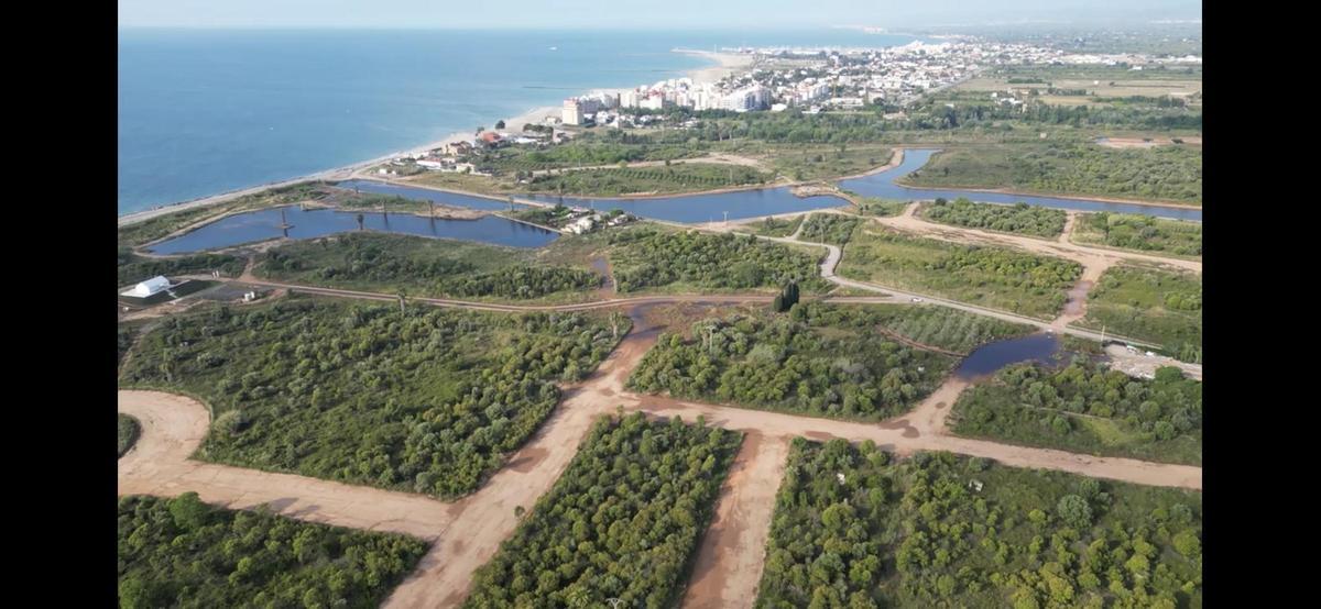 Panorámica aérea de los terrenos del PAI Sant Gregori, cuando las obras quedaron paralizadas.