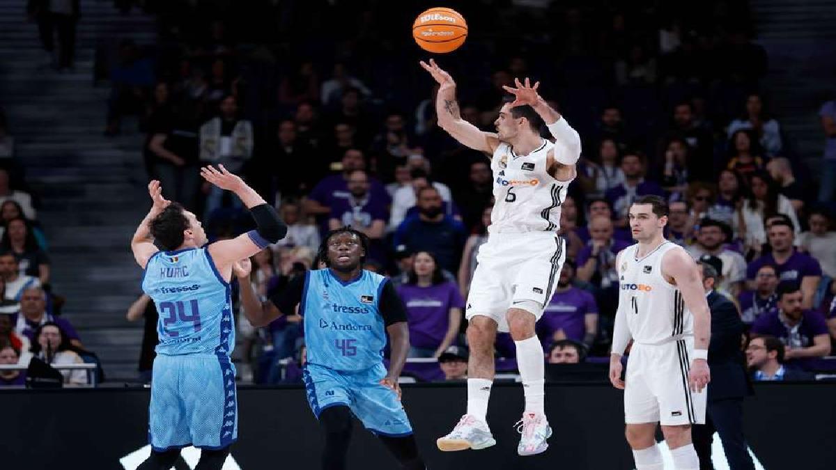 El Real Madrid permanece en el primer lugar de la tabla tras derrotar al MoraBanc Andorra