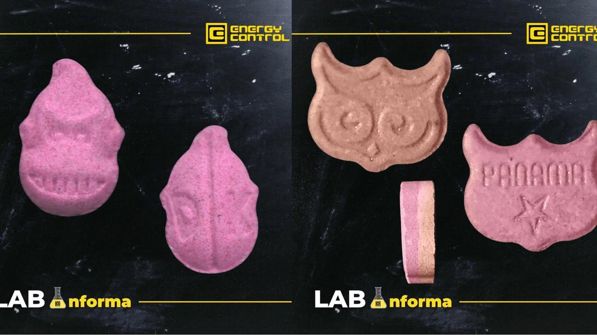 Donkey Kong a la izquierda y Panamá a la derecha; son dos de las pastillas adulteradas identificadas