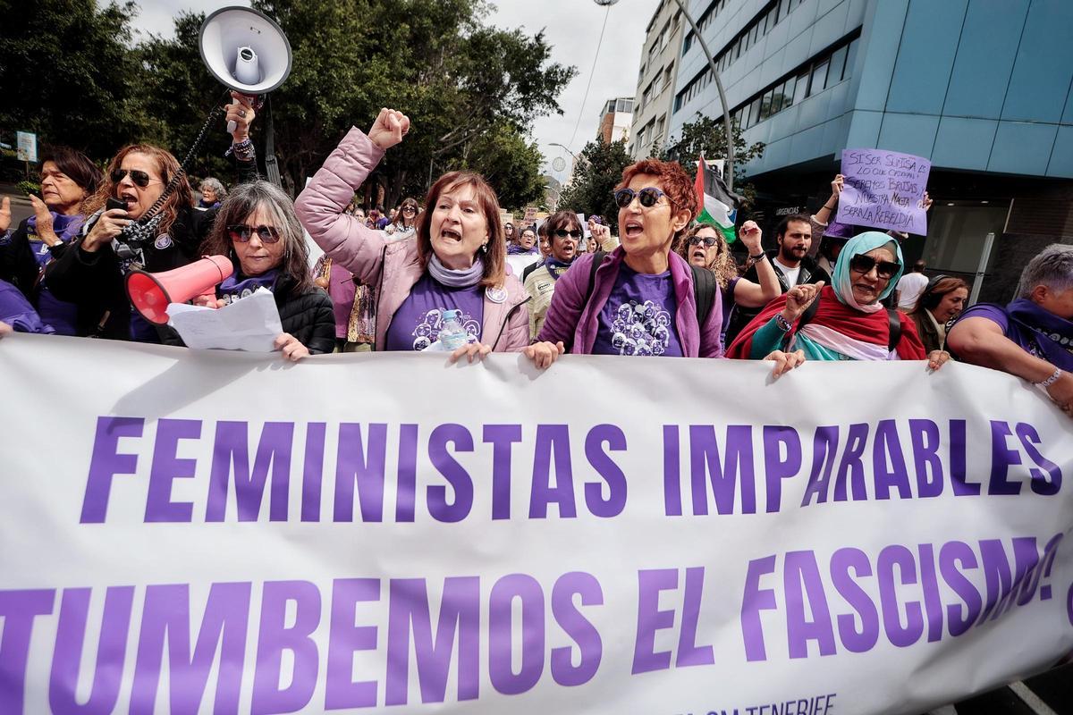 8M en Tenerife: la manifestación del Día de la Mujer, en imágenes