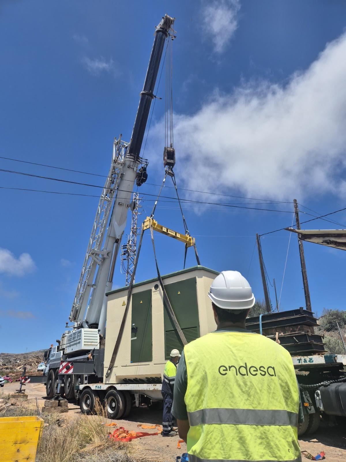 Obras del cierre del anillo eléctrico en La Gomera