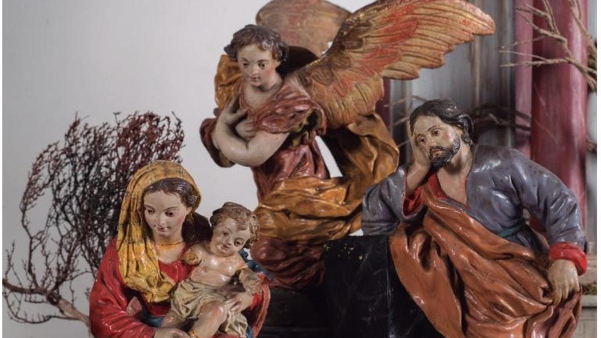 El salón de Plenos acogerá el belén atribuido a la familia Salzillo.