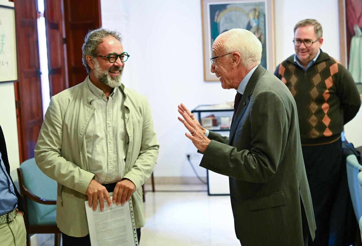 Francisco Borja, junto al mestre de Capella, Javier Gonzálvez