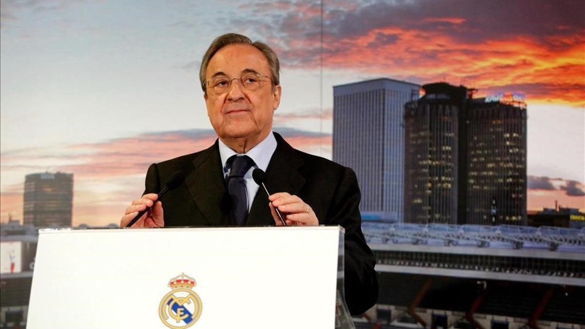 Florentino Pérez, en un reciente acto en el Bernabéu