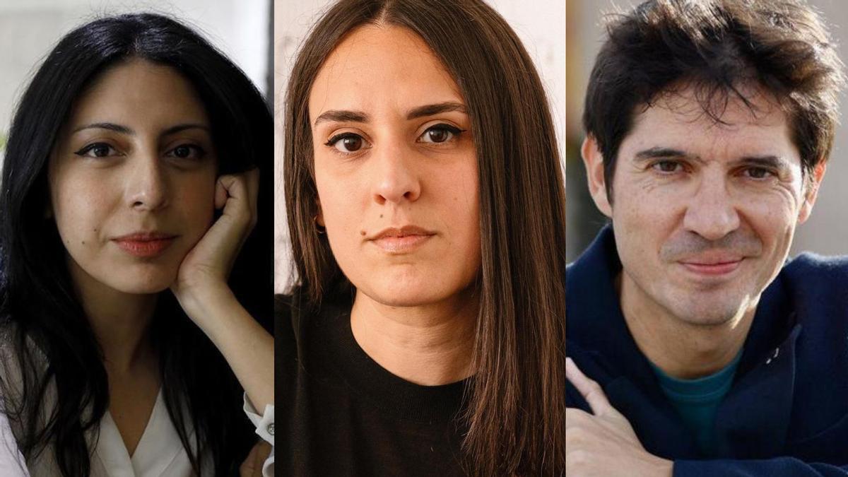 Los escritores Mónica Ojeda, Lucía Solla y paco Cerdá.