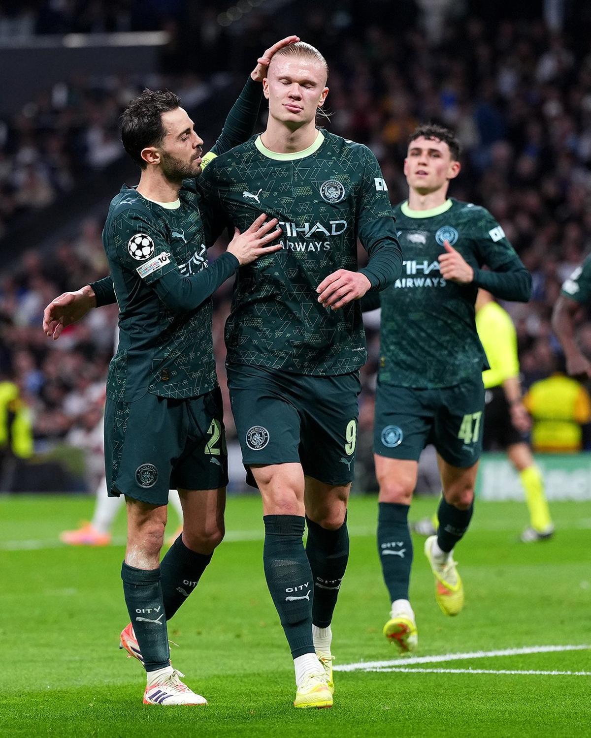 Erling Haaland marcó el 1-2 en el Santiago Bernabéu