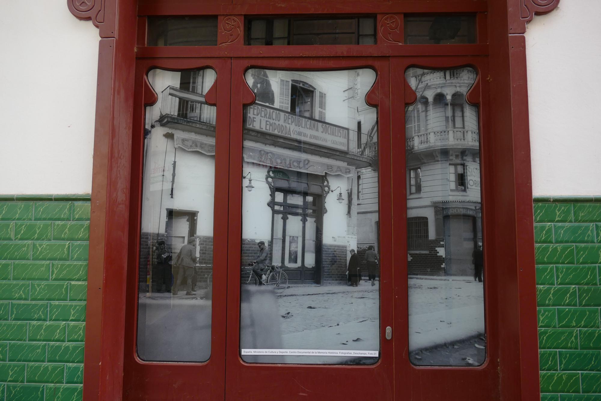 Uns vinils amb fotografies antigues recuperen l’esperit de l’històric Cafè Royal