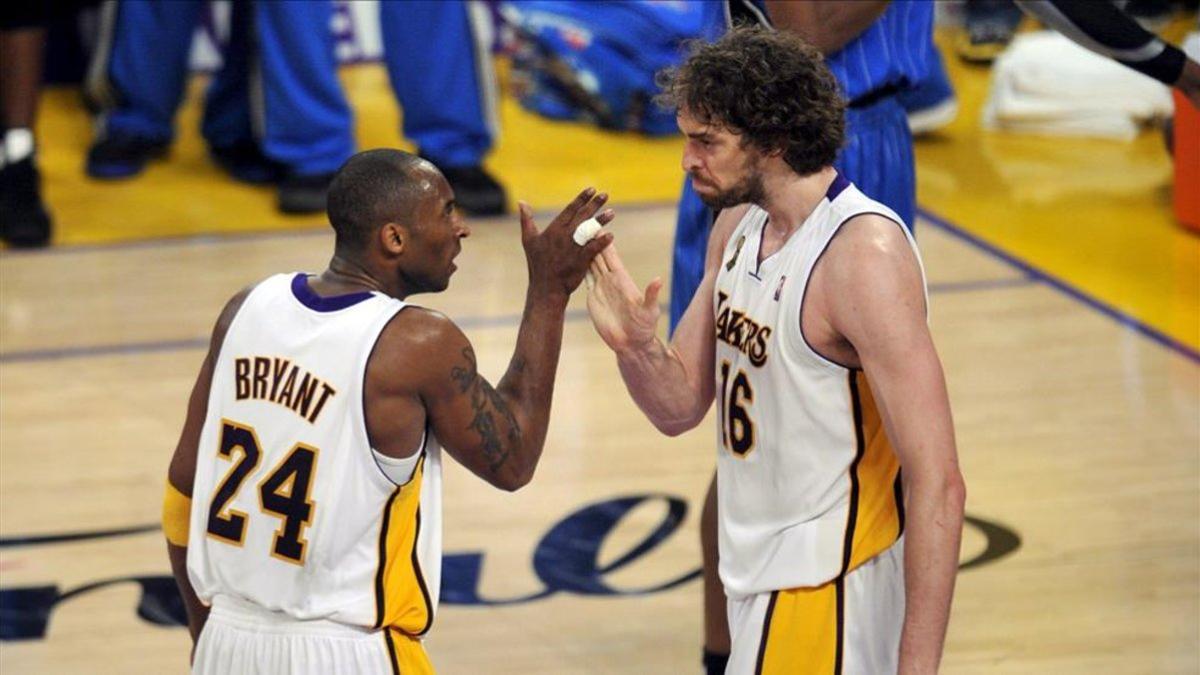 Kobe y Pau celebraron dos títulos juntos