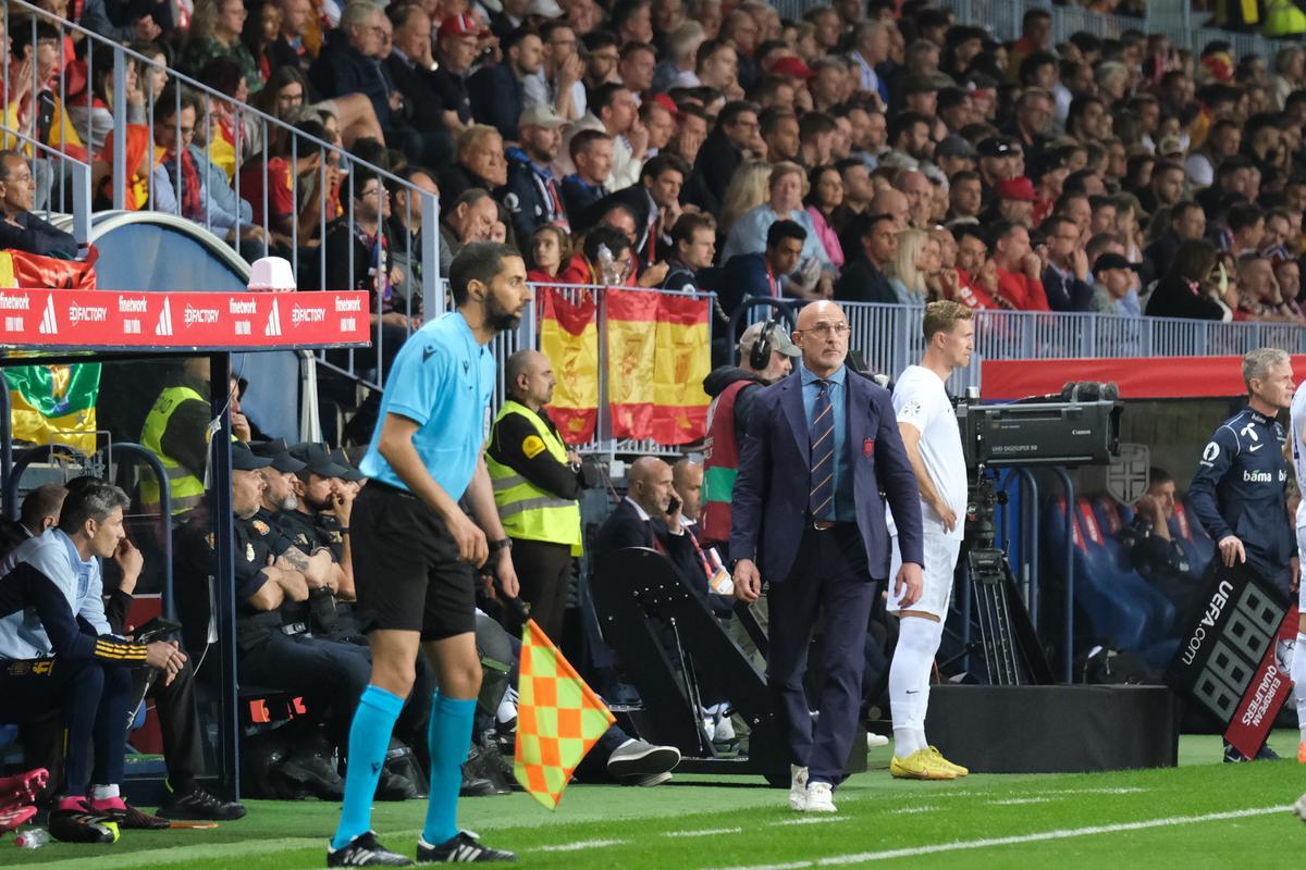 La Roja juega en Málaga contra Noruega, en imágenes