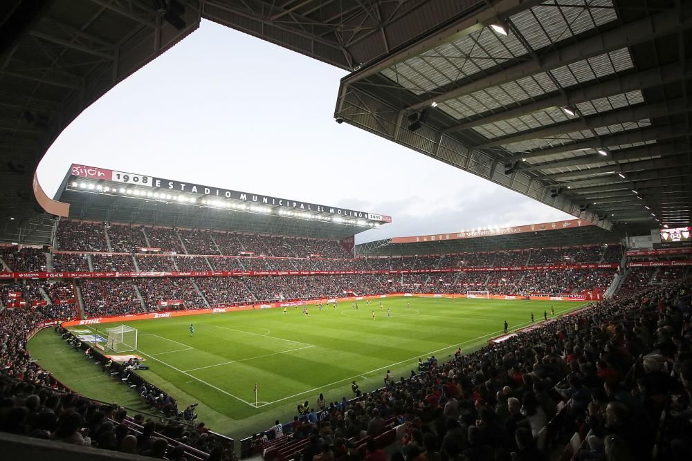 El partido entre el Sporting y el Málaga, en imágenes