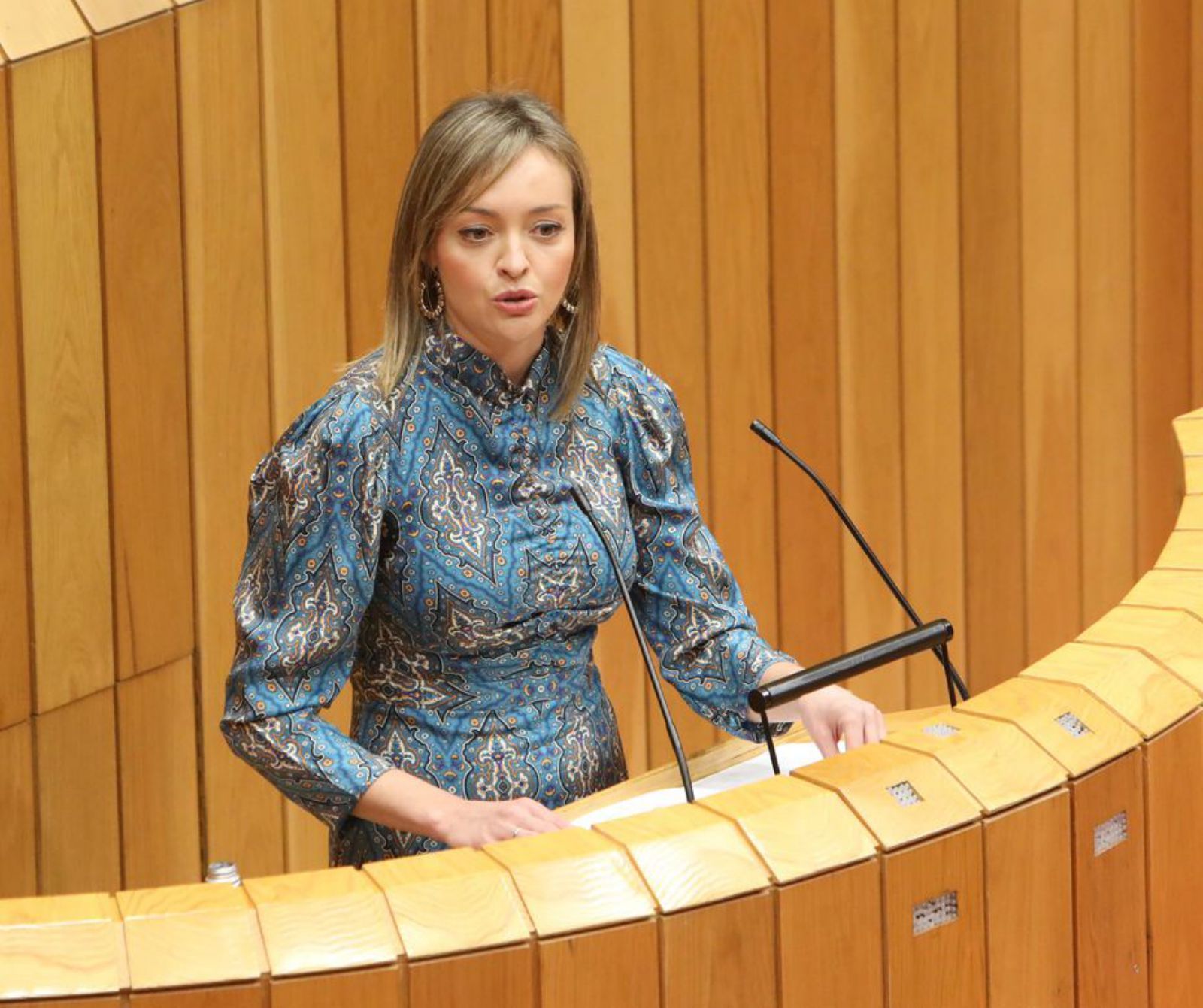 Fabiola García, ayer, en el Parlamento.