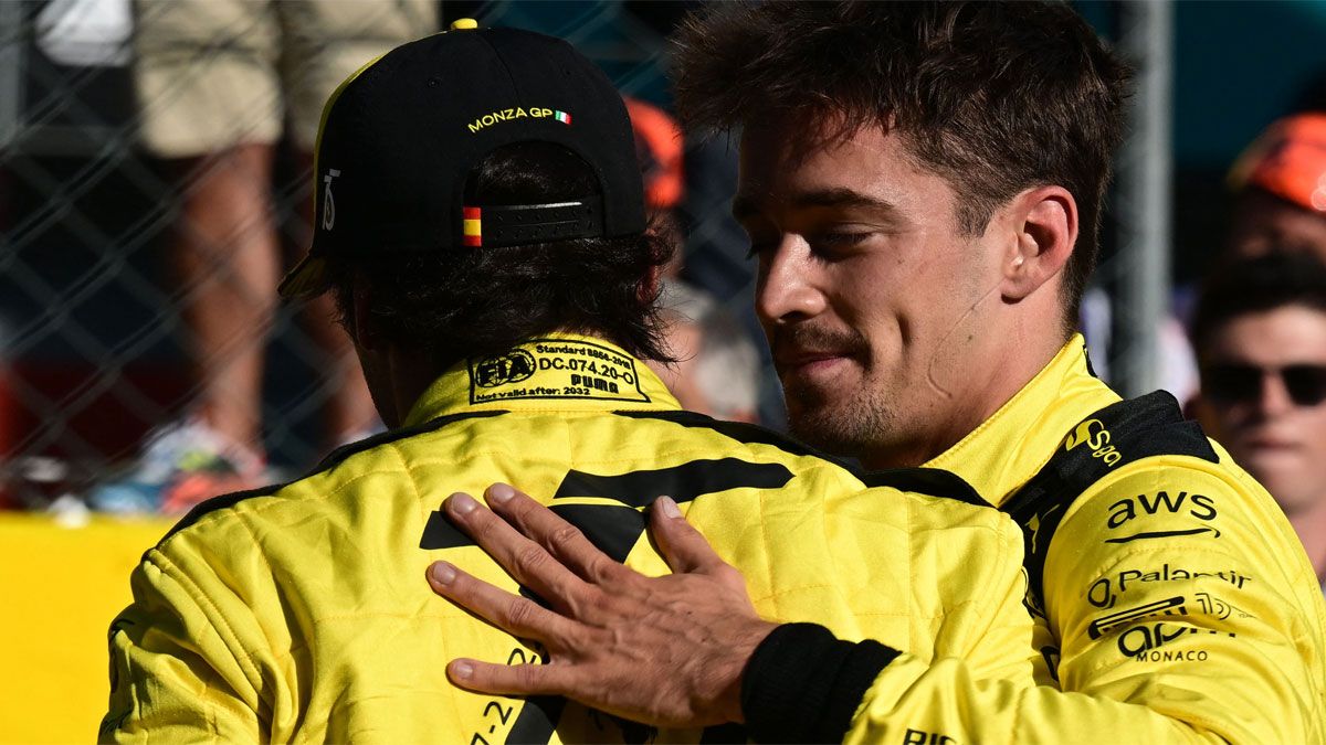 Sainz y Leclerc, tras la clasificación en Monza
