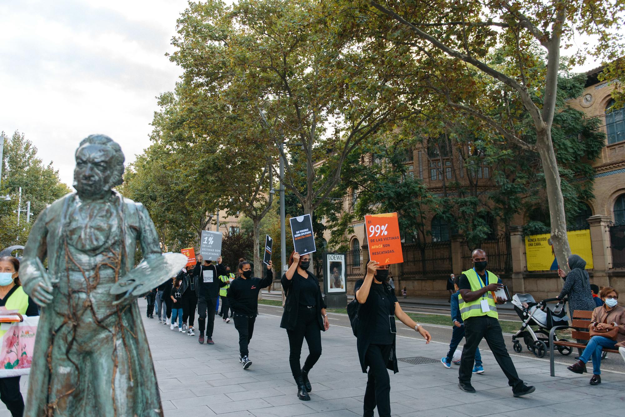 Caminando por Libertad en Zaragoza contra la trata de personas