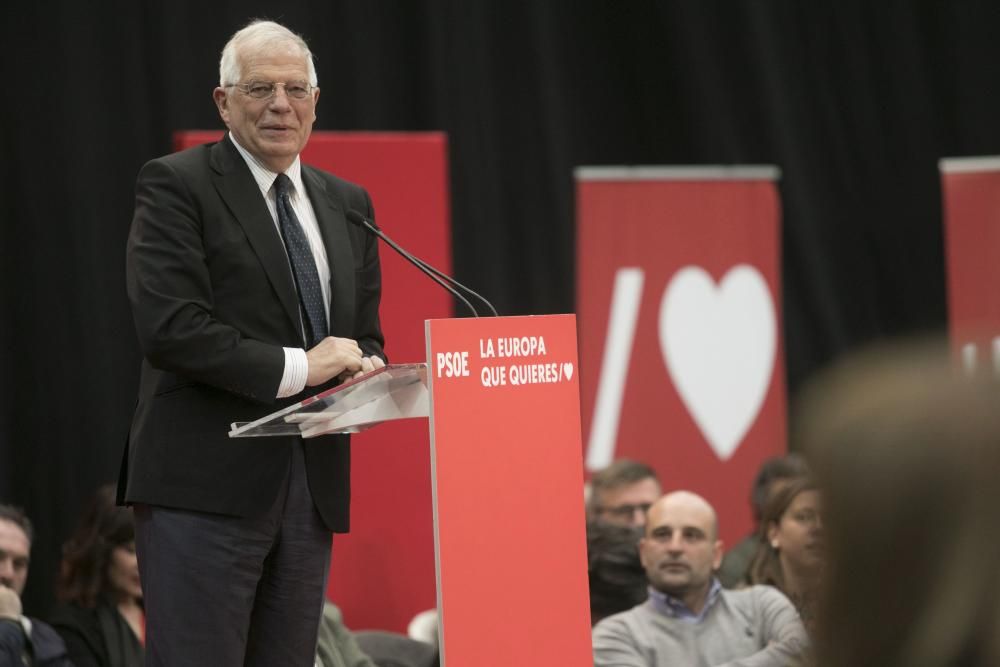 Mitin de Borrell y Barbón en Oviedo