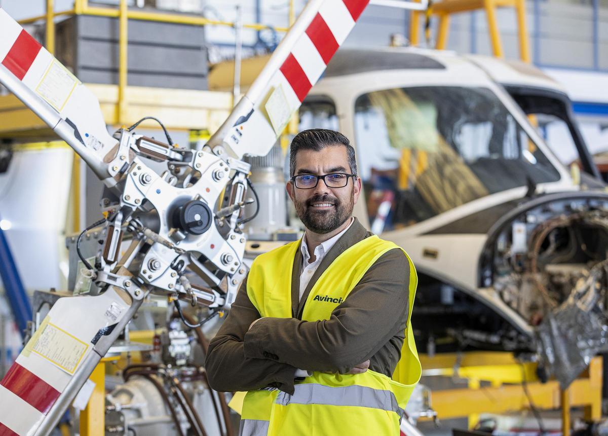 El CEO de Avincis Iberia, Rubén García, en las instalaciones de la firma.