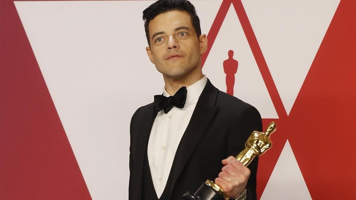 Rami Malek, con el Oscar por su interpretación de Freddie Mercury en 'Bohemian Rhapsody'