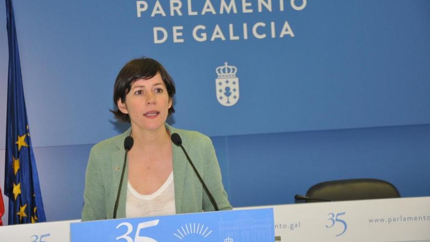Ana Pontón anuncia la iniciativa parlamentaria.