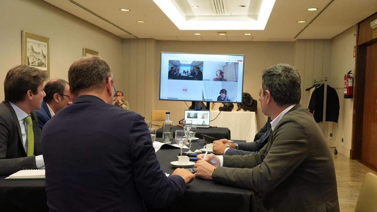 Una de lass reuniones habituales --presenciales y 'on line'-- del Consejo 'La nueva energía para la industria' del Foro del Mediterráneo, donde sus integrantes exponen sus valoraciones.