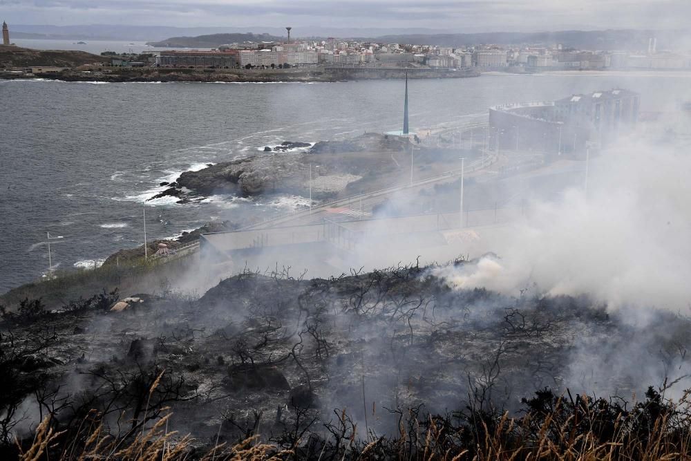 Incendio forestal en Os Rosales