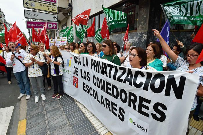 Huelga de trabajadores de los comedores escolares