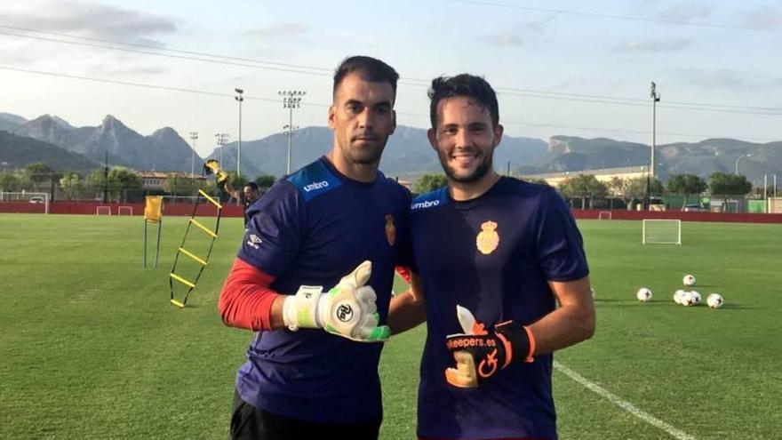 Manolo Reina y Miquel Parera durante un entrenamiento.