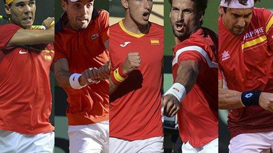 Nadal, Bautista, Carreño, Feliciano y Ferrer, los convocados por Bruguera. // RFET