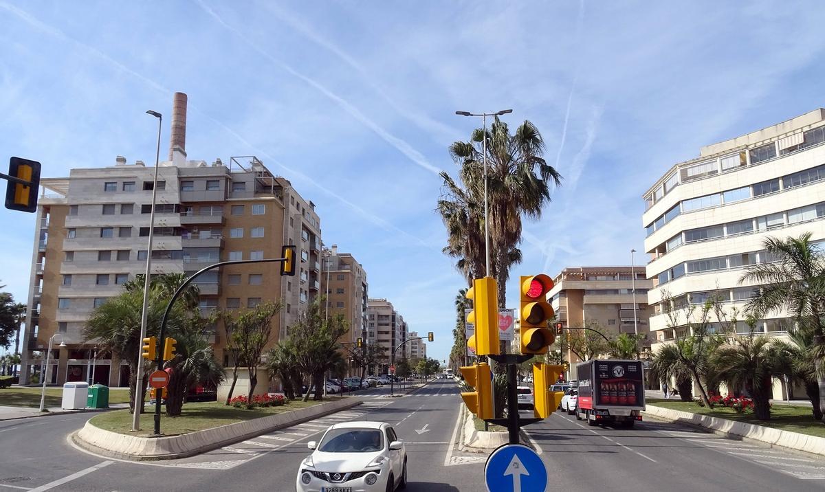 Una imagen de la calle Pacífico, en el litoral oeste de Málaga capital, una de las zonas que están alcanzado mayores valores en el mercado de la viviedan premium.