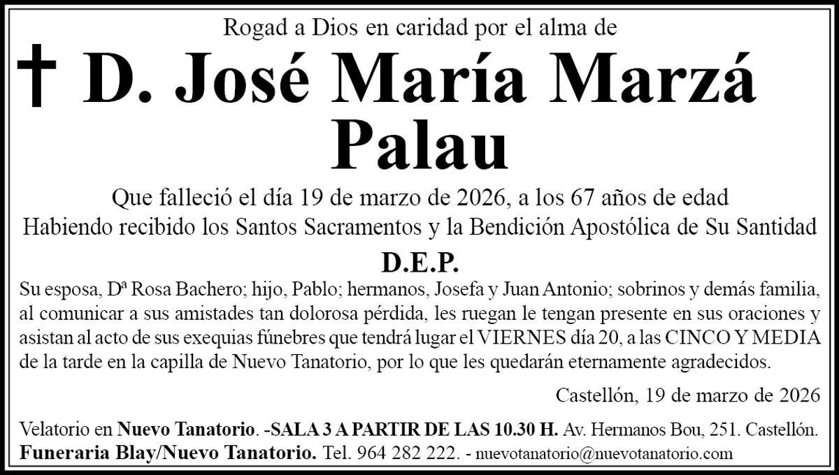 D. José María Marzá Palau