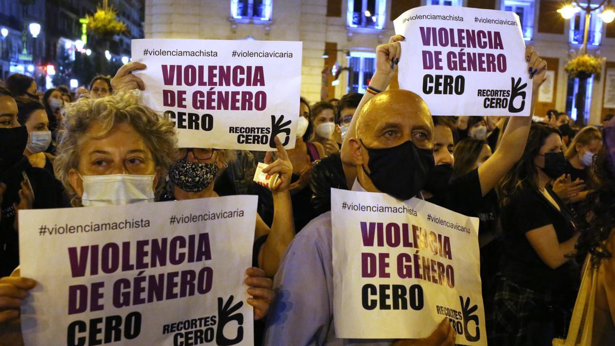 Una manifestación en Madrid contra la violencia de género.