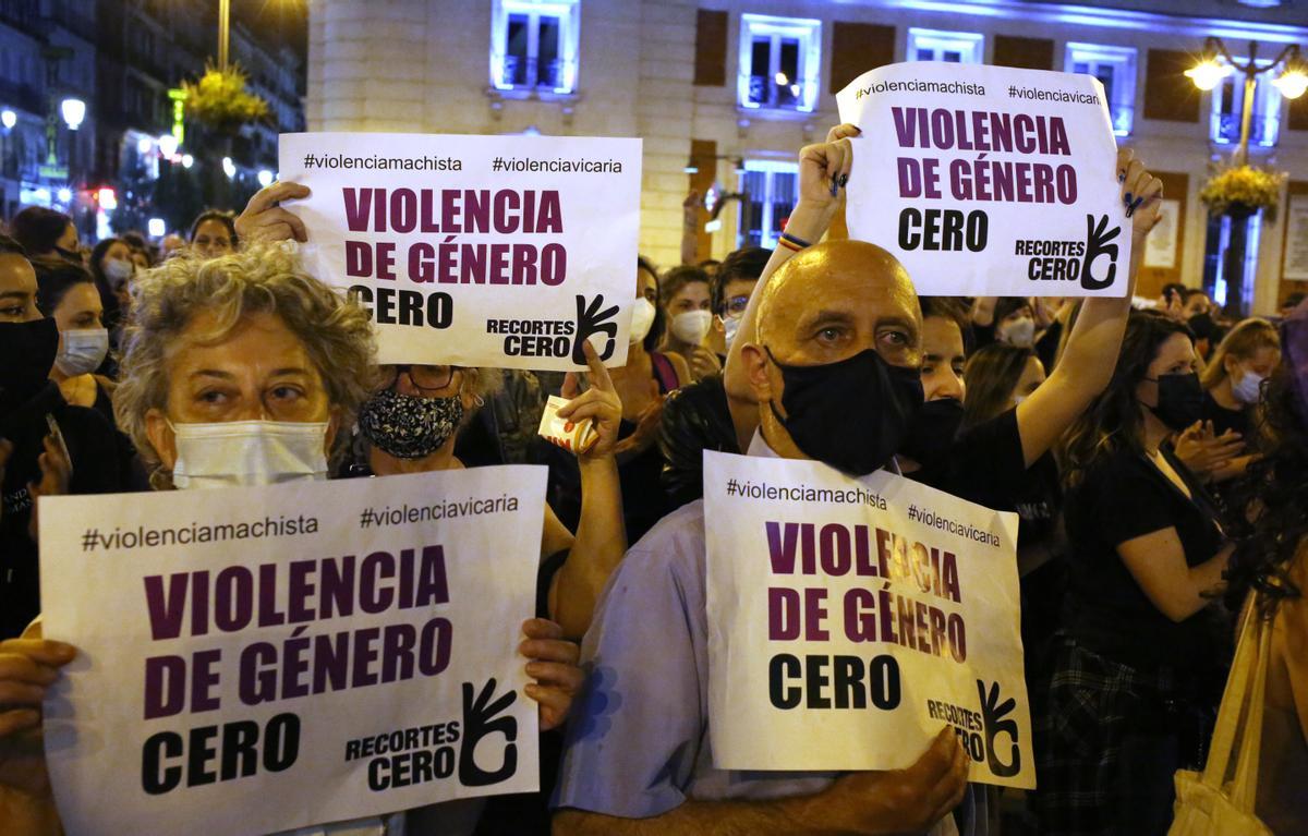 Una manifestación en Madrid contra la violencia de género.