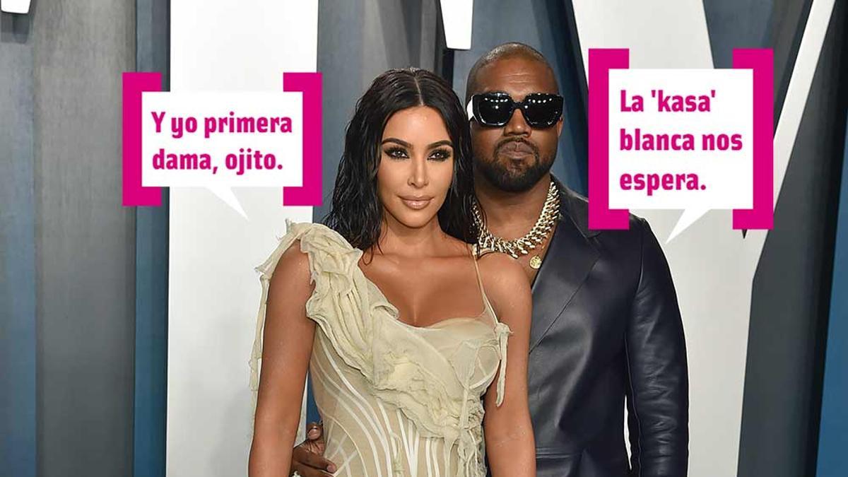 Kim Kardashian y Kanye West en la fiesta Vanity Fair