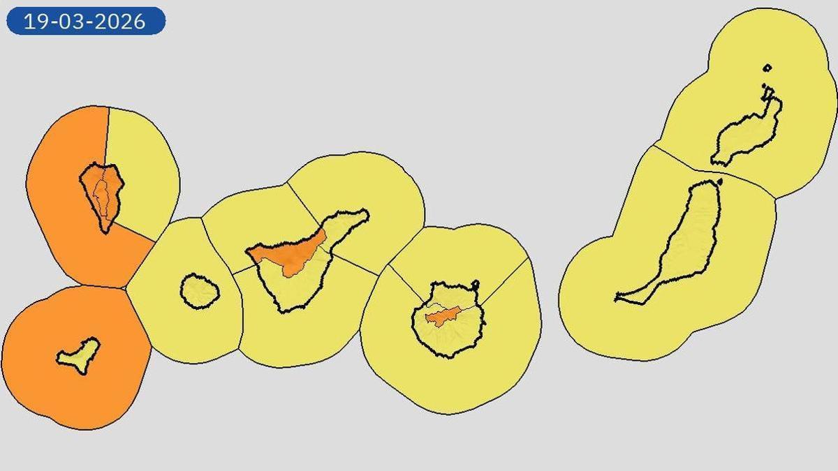 Alerta naranja en Canarias por viento, lluvia y mala mar por la borrasca Therese