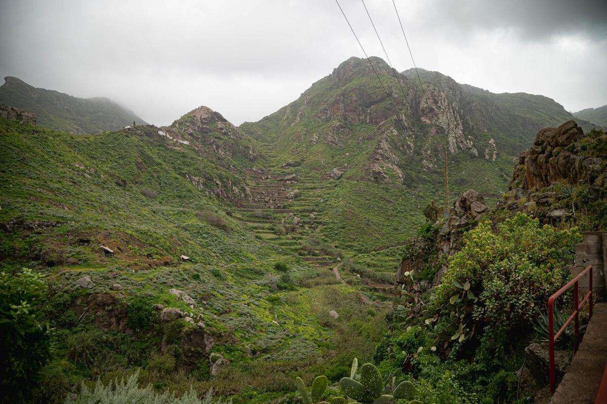 Vista del caserío de Afur, en el macizo de Anaga que pertenece a Santa Cruz