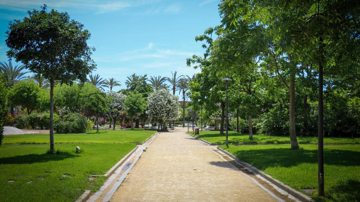 Uno de los jardines de la ciudad de Torrent.