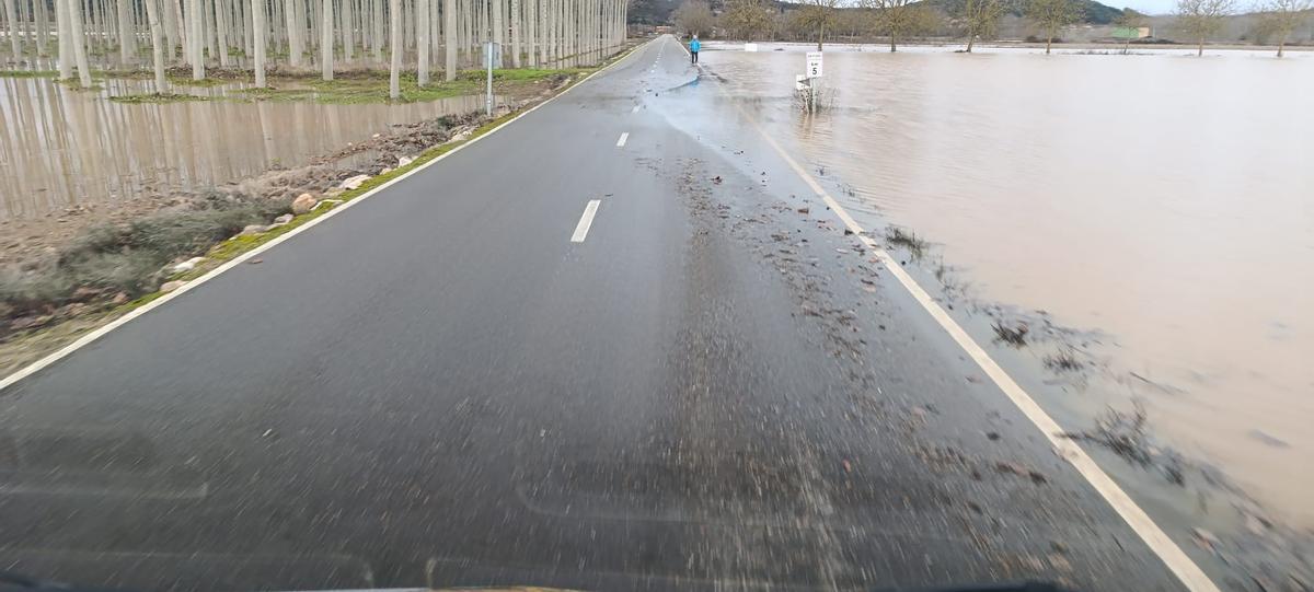 Carretera de Morales a Fresno esta mañana.