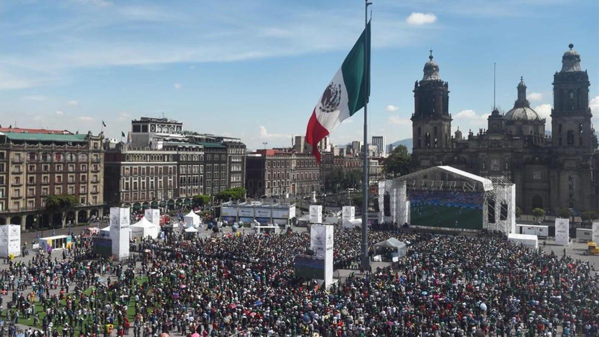 El Zócalo vibró como nunca con su selección mexicana