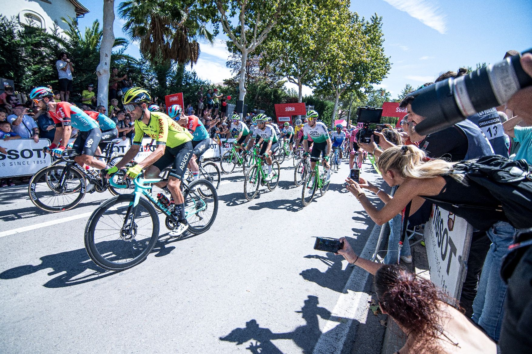 Així estat l'inici de la tercera etapa de 'La Vuelta' a Súria