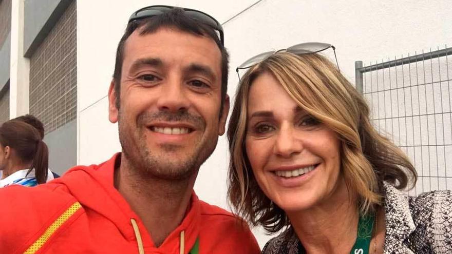 Con la mítica gimnasta rumana Nadia Comaneci.