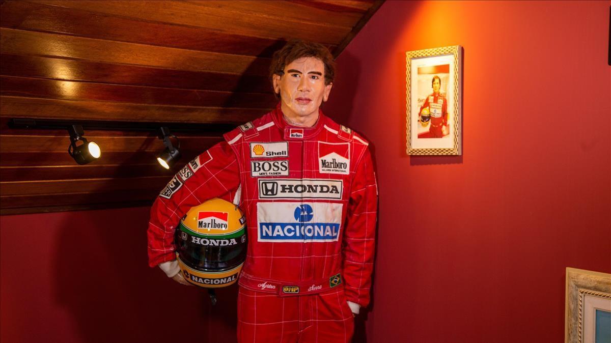 El piloto brasileño de Formula 1 Ayrton Senna.