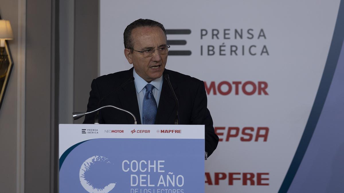 Javier Moll durante su intervención en la gala de entrega de los premios.