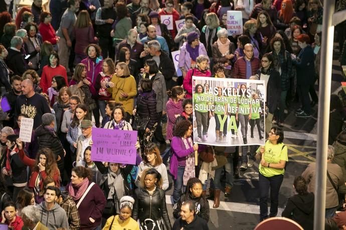 08.03.19. Las Palmas de Gran Canaria. Manifestación Día de la Mujer 8M. Foto Quique Curbelo