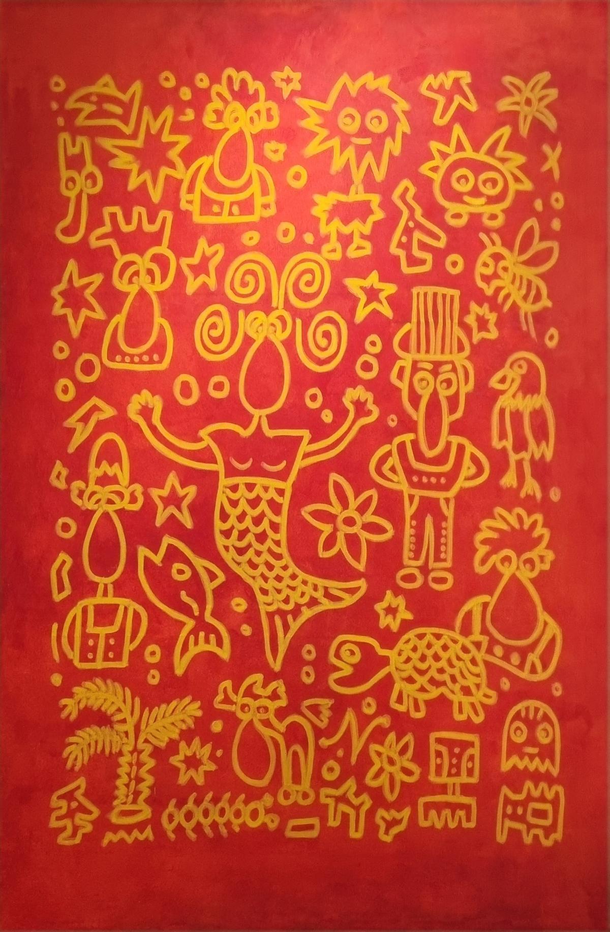 Detalle de una obra de Pepe Pétalo