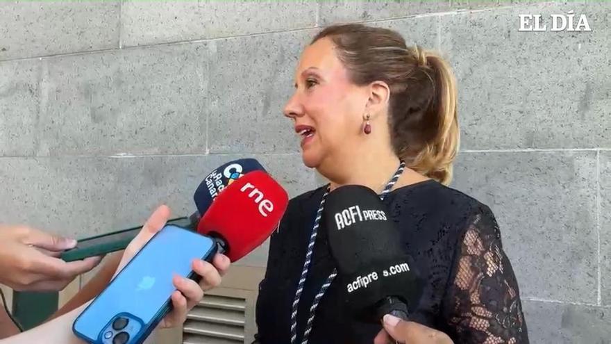Declaraciones de Rosa Dávila en Candelaria en el día de la patrona de Canarias