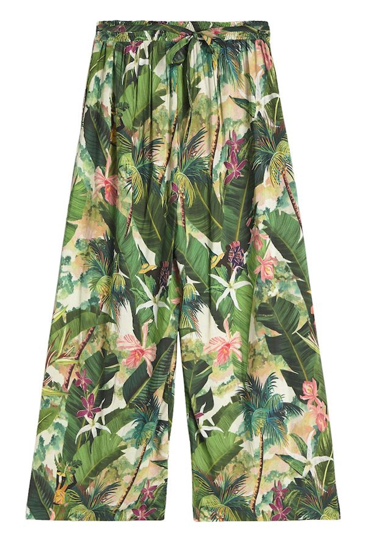 Pantalón tropical, de Oysho, cpv